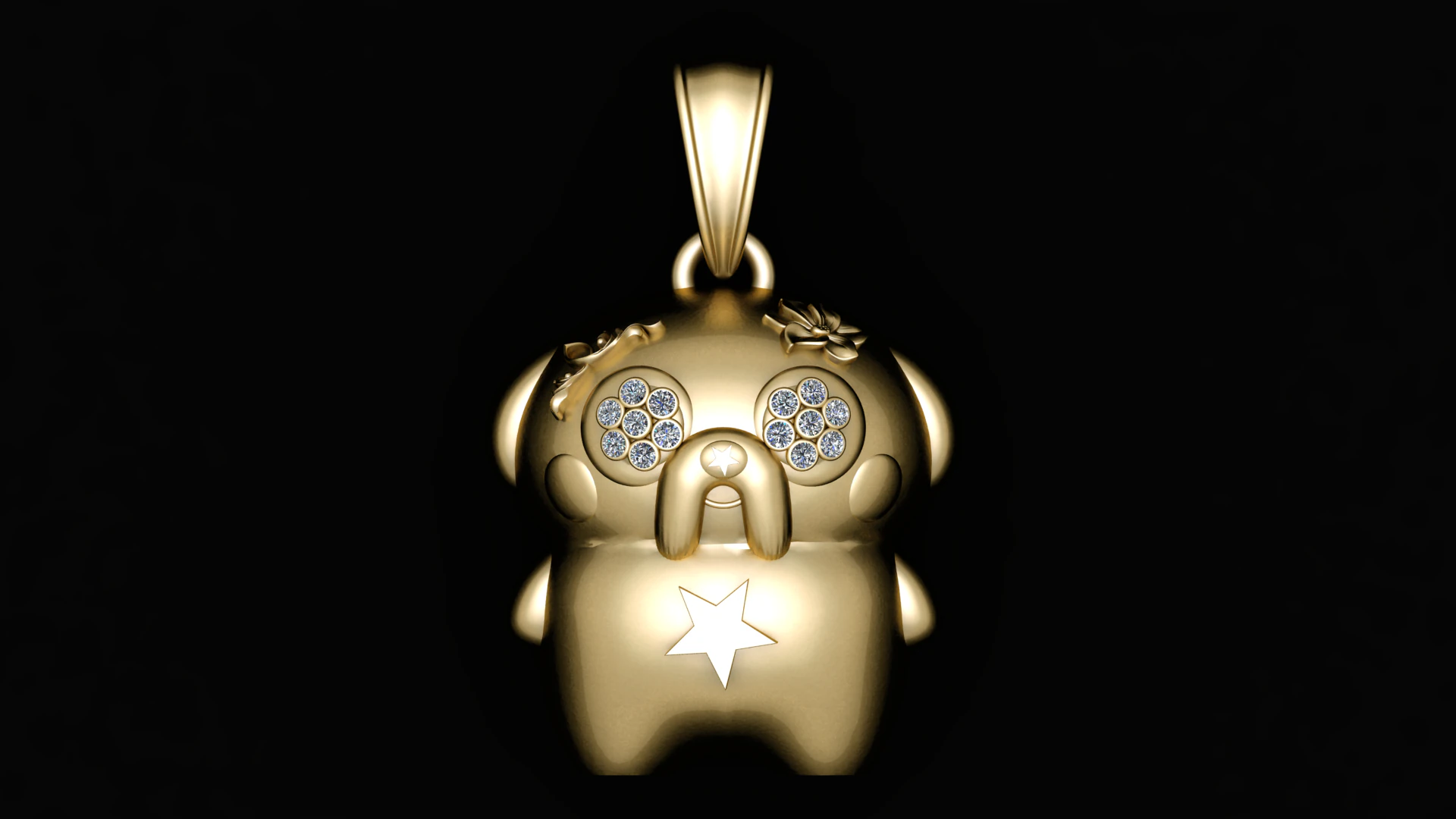 3D DOG PENDANT 3D Print Model .c4d .max .obj .3ds .fbx .stl .blend 