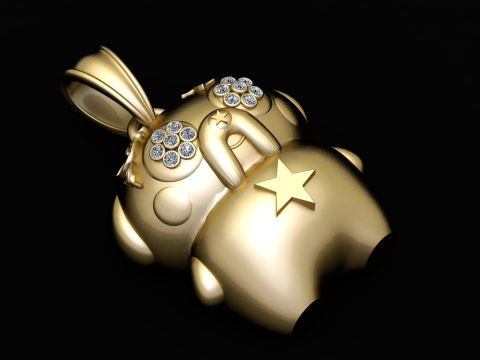 3D DOG PENDANT Modello di stampa 3D