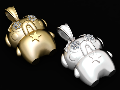 3D DOG PENDANT Modello di stampa 3D
