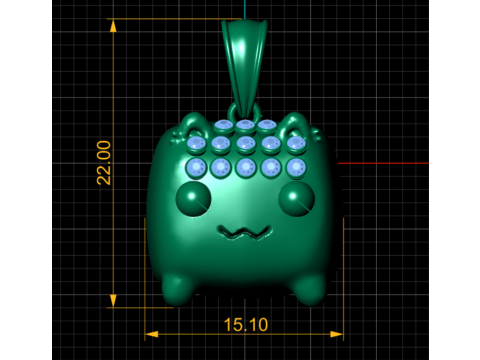 Animals 3d gold PENDANT 3D Принт Модель