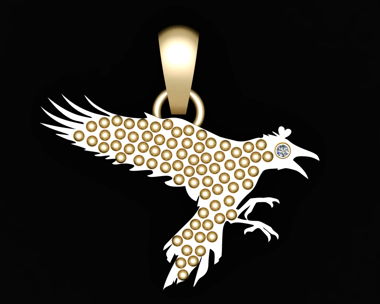 3D BIRD PENDANT 3D Print Model .c4d .max .obj .3ds .fbx .stl .blend 