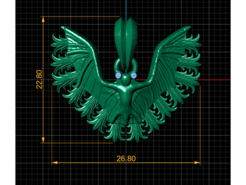 BIRD 3D GOLD PENDANT 3D Print Model