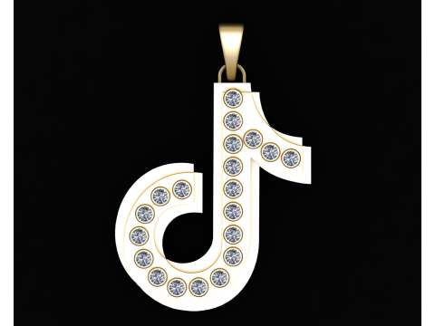 T GOLD PENDANT 3D Print Model
