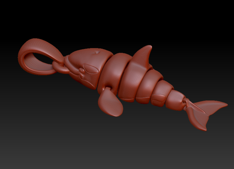 FISH PLASTIC PENDANT 3D Print Model .c4d .max .obj .3ds .fbx .stl .blend 