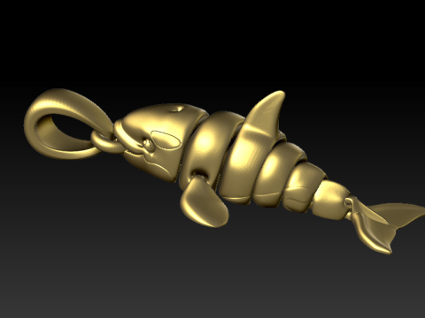 FISH PLASTIC PENDANT 3D Print Model