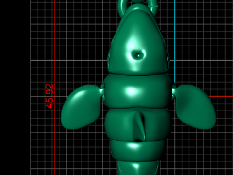 FISH PLASTIC PENDANT 3D Print Model