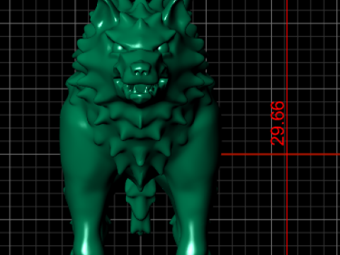 WOLF PLASTIC PENDANT 3D Print Model