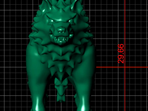 WOLF PLASTIC PENDANT 3D Print Model