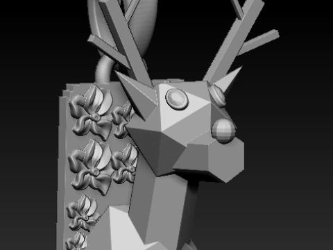 DEER PLASTISTIC PENDANT 3D Print Model