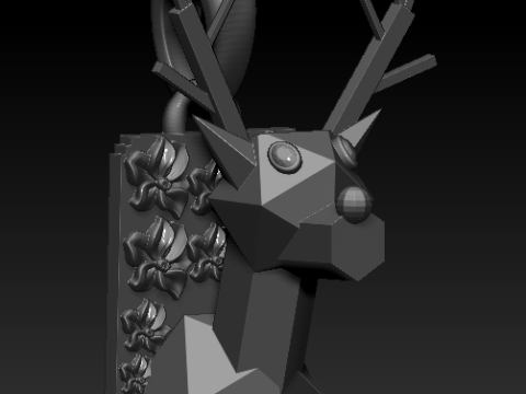 DEER PLASTISTIC PENDANT Model Cetak 3D