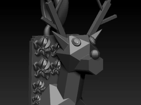 DEER PLASTISTIC PENDANT 3D Print Model