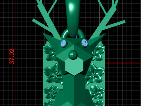 DEER PLASTISTIC PENDANT 3D Print Model