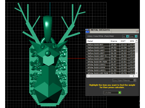 DEER PLASTISTIC PENDANT Model Cetak 3D