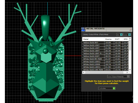 DEER PLASTISTIC PENDANT 3D Print Model