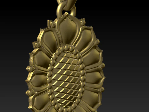 PLASTIC FLOWER PENDANT 3D Print Model