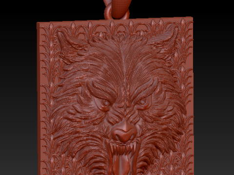 LION FACES PENDANT 3D Print Model
