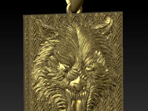 LION FACES PENDANT Modello di stampa 3D