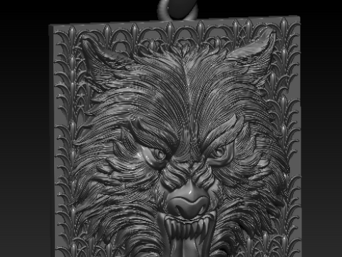 LION FACES PENDANT Modello di stampa 3D