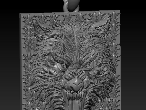 LION FACES PENDANT Modello di stampa 3D