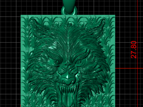 LION FACES PENDANT Modello di stampa 3D
