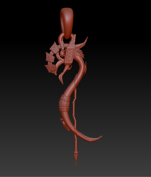 SNAKE PLASTIC PENDANT 3D Print Model .c4d .max .obj .3ds .fbx .stl .blend