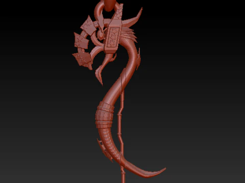 PINGENTE DE PL&Aacute;STICO COBRA Modelo de Impressão 3D