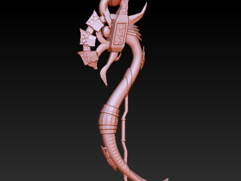 SNAKE PLASTIC PENDANT 3D Print Model