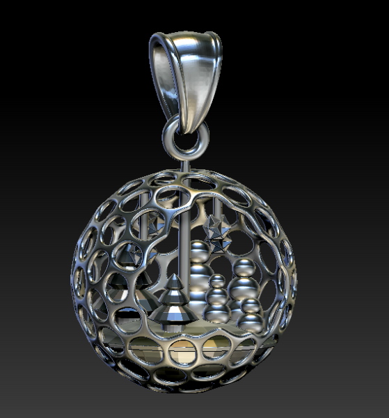 3D PLASTIC PENDANT IN WORLD 3D 프린트 모델 .c4d .max .obj .3ds .fbx .stl .blend