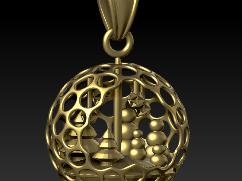 3D PLASTIC PENDANT IN WORLD 3D 프린트 모델