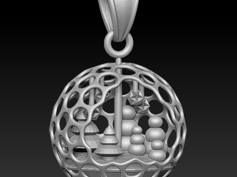 3D PLASTIC PENDANT IN WORLD 3D 프린트 모델