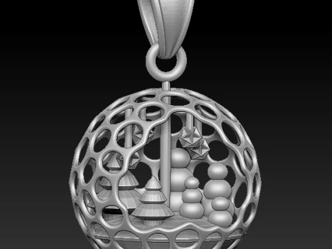3D PLASTIC PENDANT IN WORLD 3D Print Model