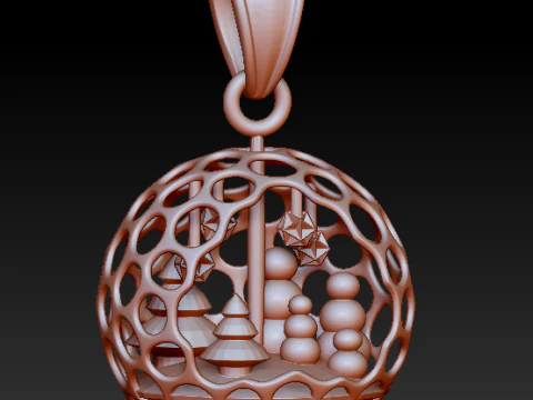 3D PLASTIC PENDANT IN WORLD 3D Print Model