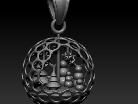 3D PLASTIC PENDANT IN WORLD 3D 프린트 모델