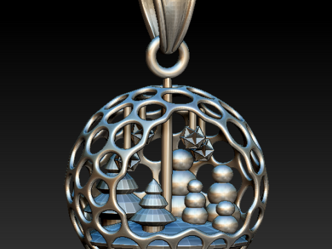 3D PLASTIC PENDANT IN WORLD 3D 프린트 모델