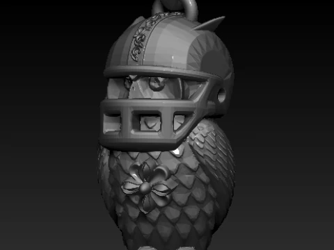 올빼미 플라스틱 펜던트 3D 프린트 모델