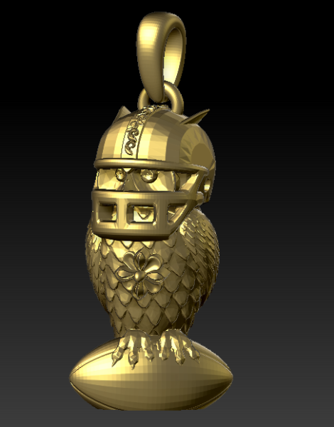 OWL PLASTIC PENDANT 3D Print Model .c4d .max .obj .3ds .fbx .stl .blend
