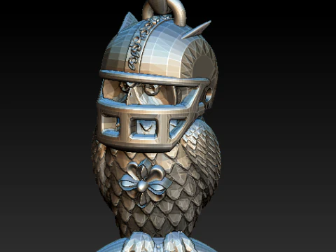 올빼미 플라스틱 펜던트 3D 프린트 모델