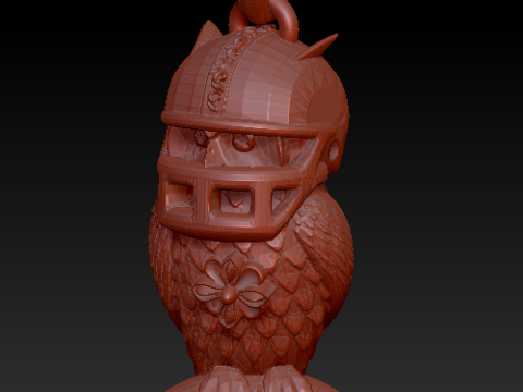 OWL PLASTIC PENDANT 3D Print Model