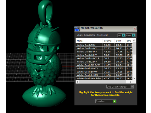OWL PLASTIC PENDANT 3D Print Model