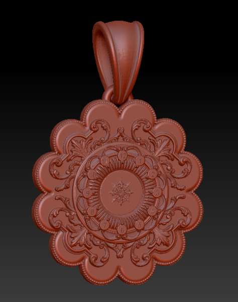 Plastic Flower Pendant 3D Printable Model 3D Принт Модель .c4d .max .obj .3ds .fbx .stl .blend