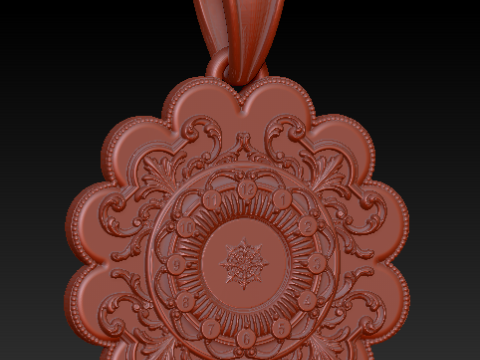 Plastic Flower Pendant 3D Printable Model Modèles 3D en vedette