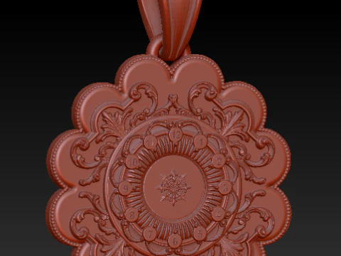 Modello stampabile 3D con pendente a forma di fiore in plastica Modello di stampa 3D