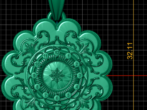 Plastic Flower Pendant 3D Printable Model 3D Принт Модель