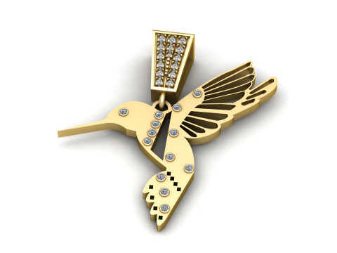 HUMMING BIRD PENDANT 3D 3D 打印模型