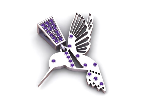 HUMMING BIRD PENDANT 3D 3D 打印模型