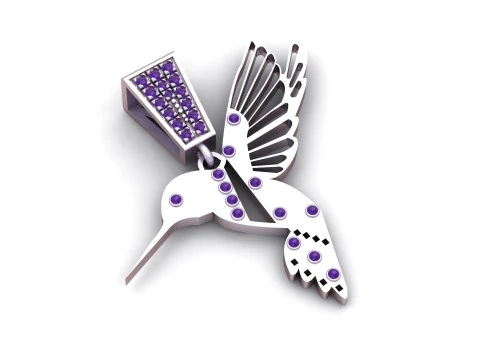 HUMMING BIRD PENDANT 3D 3D Print Model