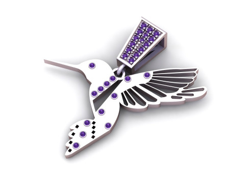 HUMMING BIRD PENDANT 3D 3D 打印模型
