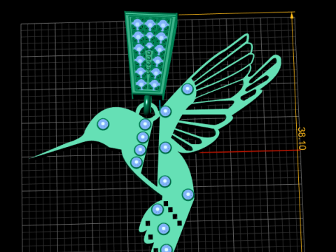 HUMMING BIRD PENDANT 3D 3D 打印模型