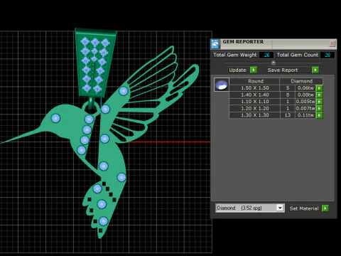 HUMMING BIRD PENDANT 3D 3D Print Model
