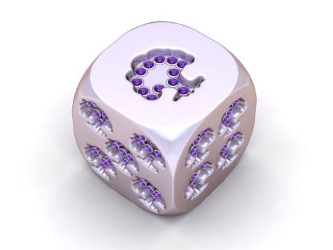 Gold Dice Label Vectors - Modelo de impresión 3D